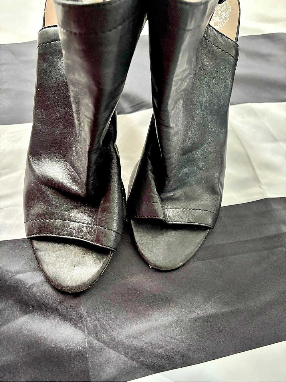 Charles David Black Open-Toe Heels